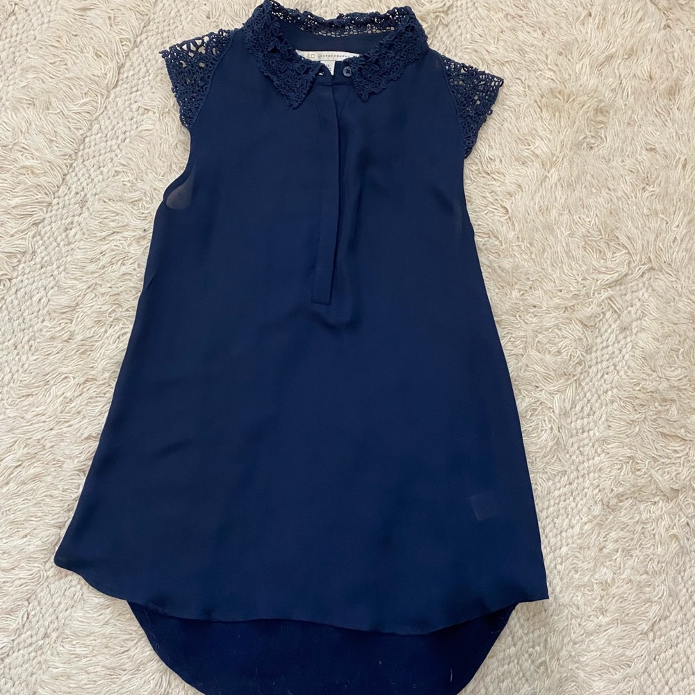 LC Lauren Conrad lace collar tank top